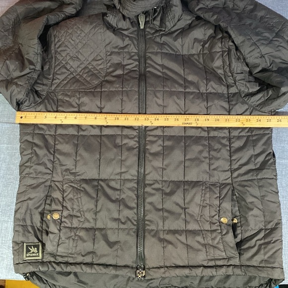 Men's Black Quilted Jacket Coat Full Zip Size XXL - Picture 8 of 10